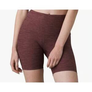 Prana Kimble Bike Shorts High Waisted NWT Heather Red Medium